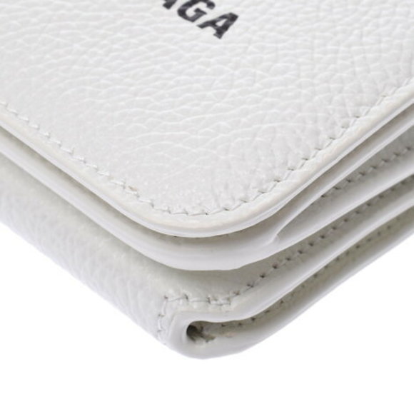 BALENCIAGA Mini Wallet White Calf Trifold Un - Picture 5 of 12